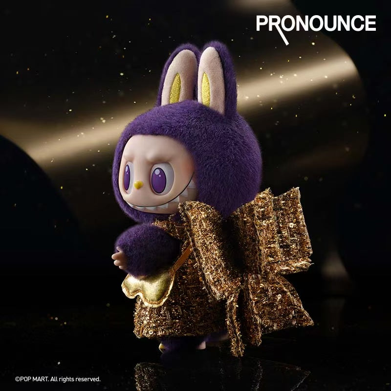 POP MART LABUBU x PRONOUNCE - WINGS OF FORTUNE Purple Cool Hanging Card 17.5cm